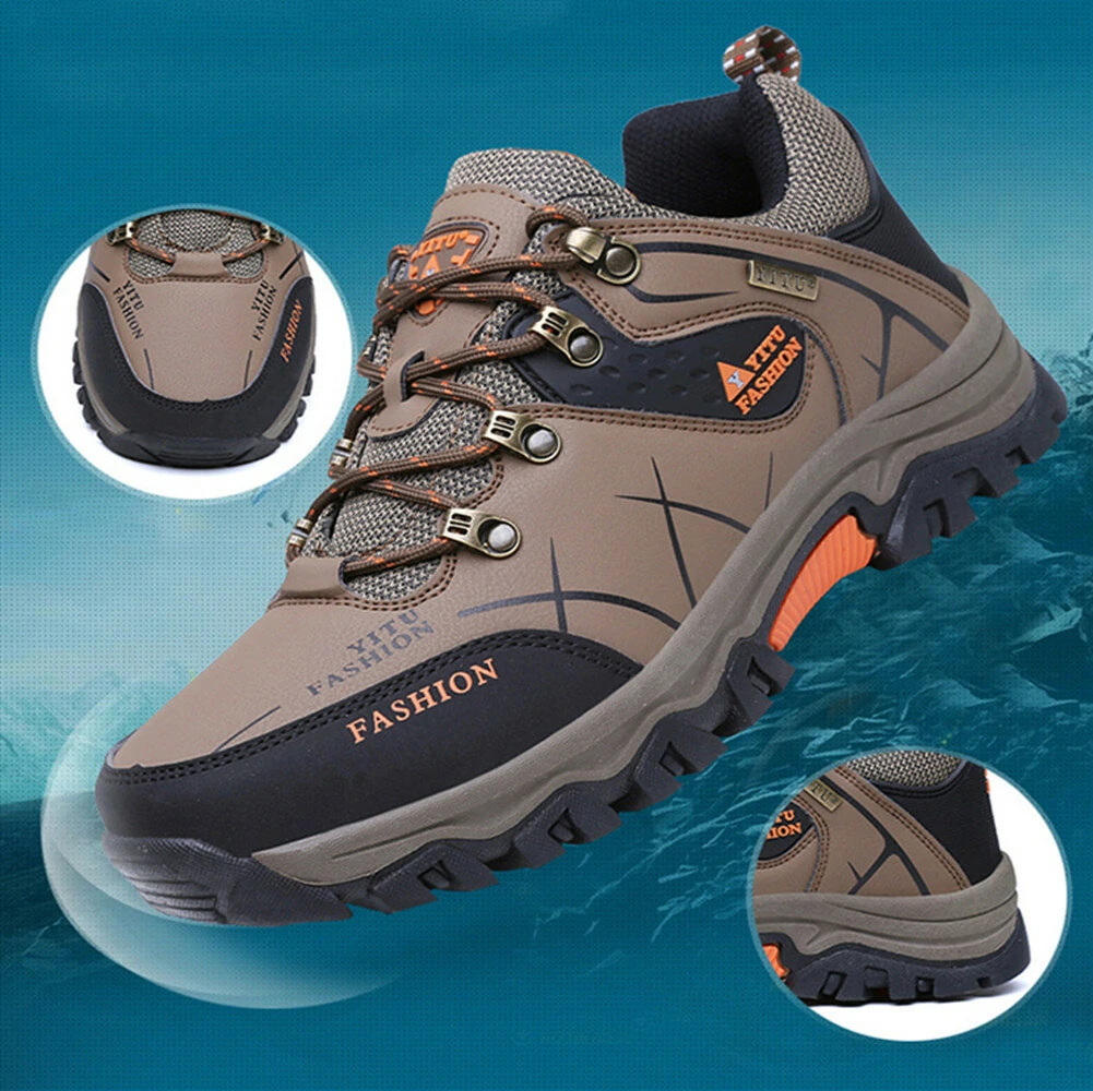 (image for) Mountaineering Men's Shoes Low Top Snow Boots Outdoor Adventure Camping Leisure Hiking Shoes